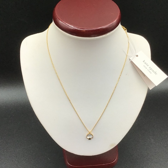 - Kate Spade New York Signature ♠️ Pendant Necklace with Paper Label - Picture 1 of 9